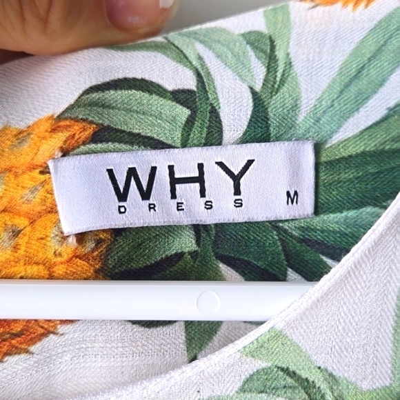 WHY Dress Pineapple Print off the Shoulder Midi Dress - Picture 6 of 6